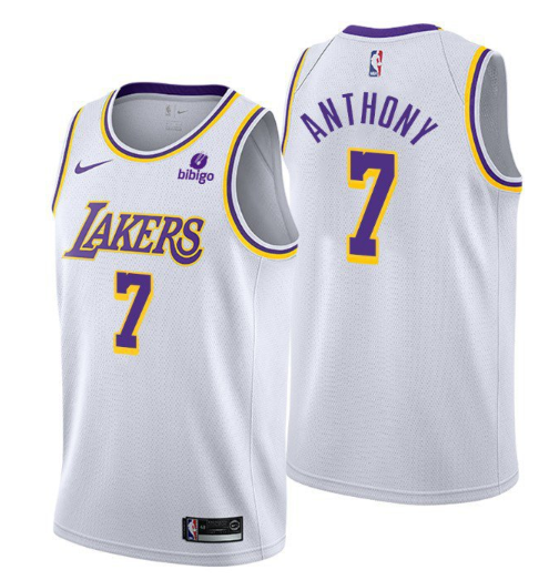 Men's White Los Angeles Lakers #7 Carmelo Anthony 